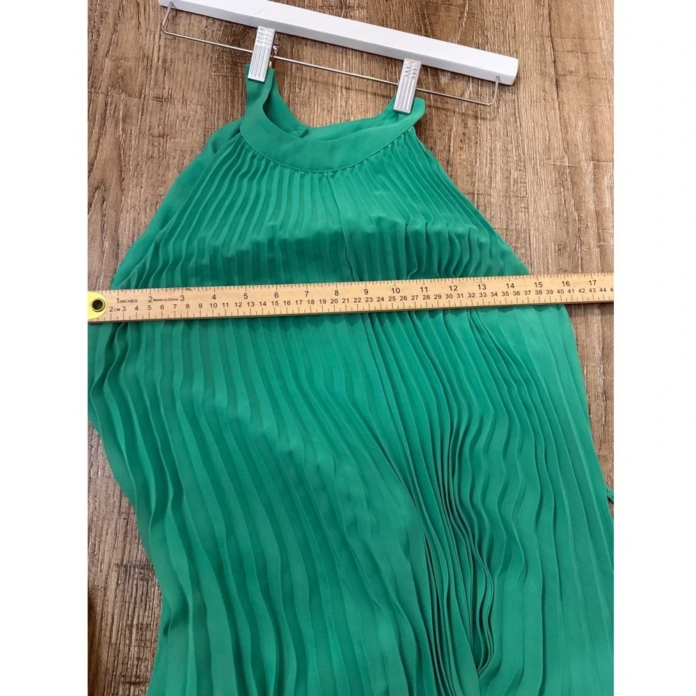 Ted Baker London Green Pleated Midi Dress Size 6 Kentucky‎ Derby Garden - Picture 9 of 11